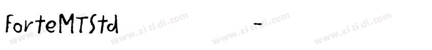 ForteMTStd 语言英文字体转换